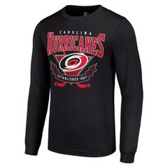 Carolina Hurricanes Starter Team Logo Graphic Long Sleeve T-Shirt Black