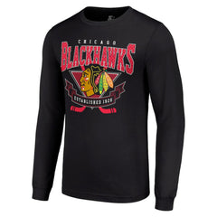 Chicago Blackhawks Starter Team Logo Graphic Long Sleeve T-Shirt Black