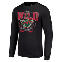 Minnesota Wild Starter Team Logo Graphic Long Sleeve T-Shirt Black