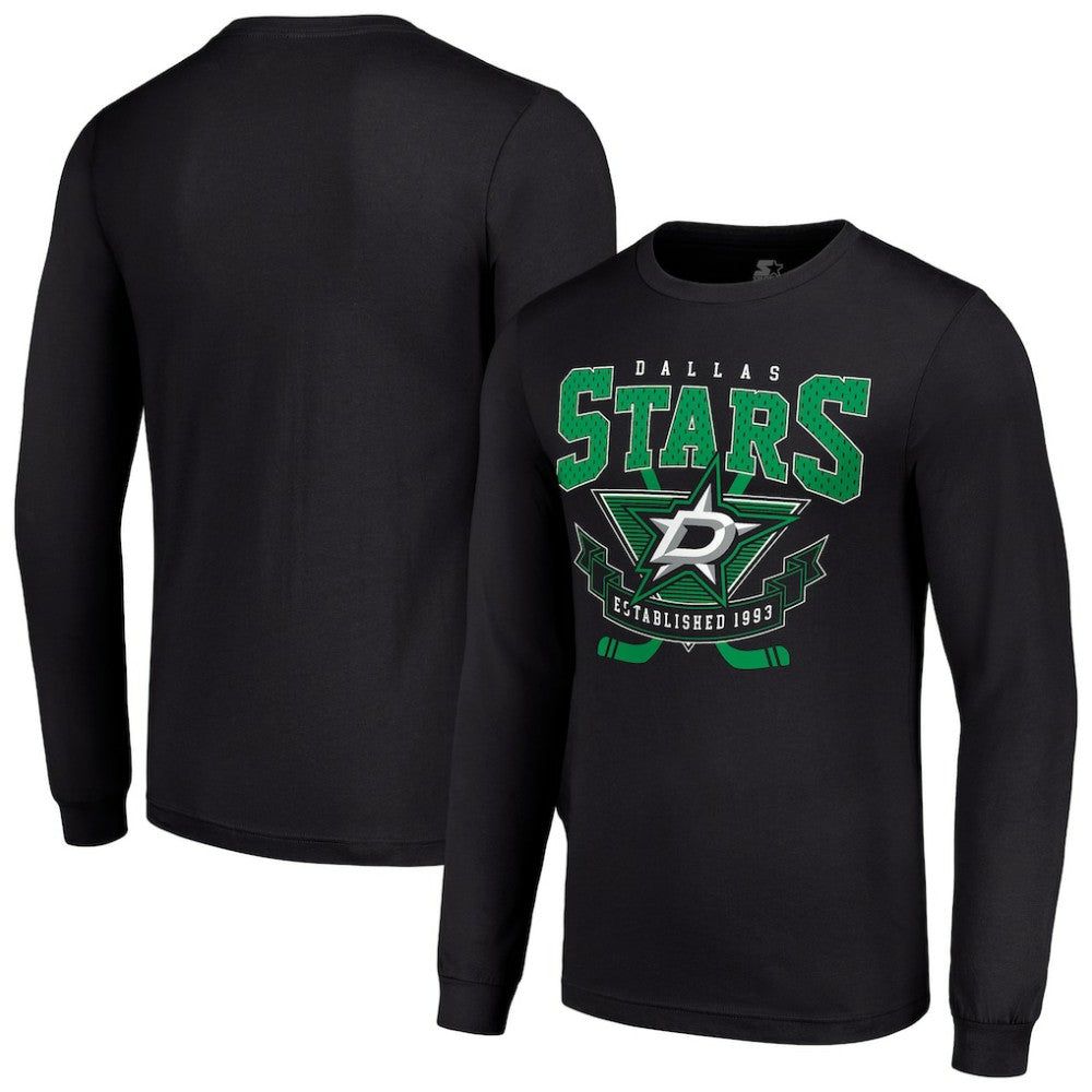 Dallas Stars Starter Team Logo Graphic Long Sleeve T-Shirt Black