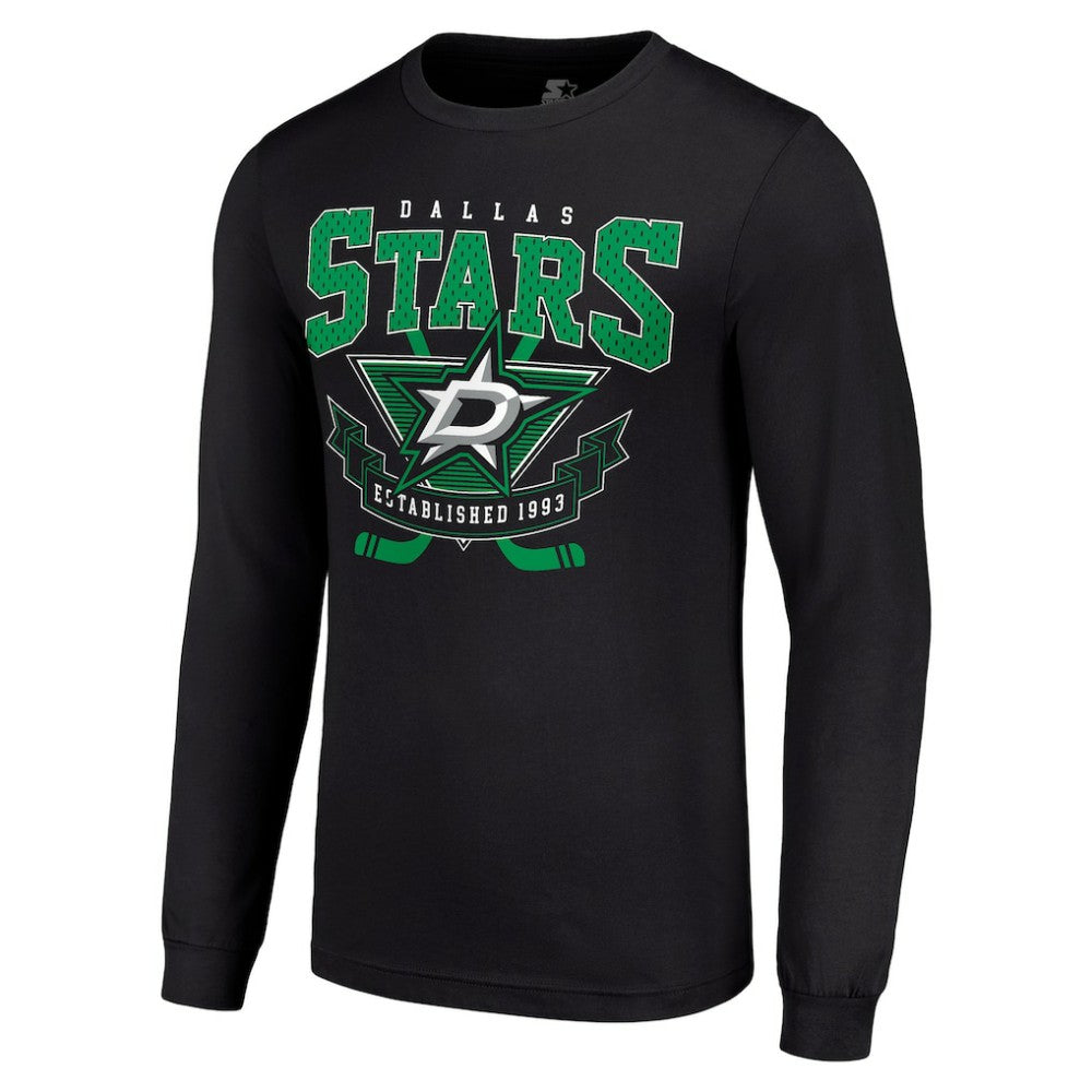 Dallas Stars Starter Team Logo Graphic Long Sleeve T-Shirt Black
