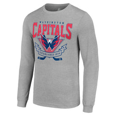 Washington Capitals Starter '80s Inspired Team Logo Long Sleeve T-Shirt Heather Gray