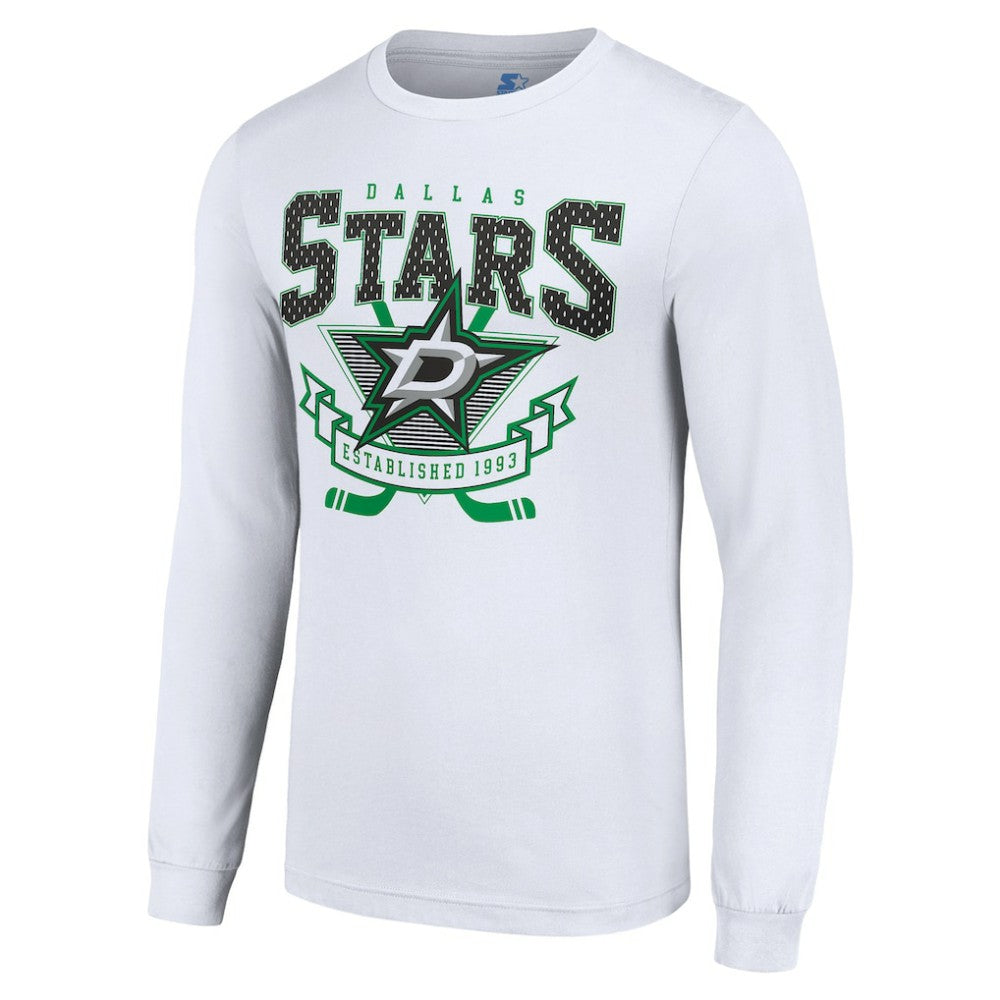 Dallas Stars Starter Team Logo Graphic Long Sleeve T-Shirt White