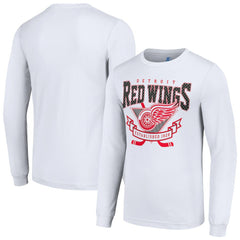 Detroit Red Wings Starter Team Logo Graphic Long Sleeve T-Shirt White