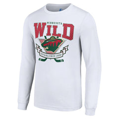 Minnesota Wild Starter Team Logo Graphic Long Sleeve T-Shirt White