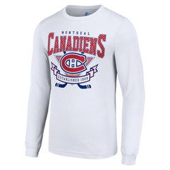 Montreal Canadiens Starter Team Logo Graphic Long Sleeve T-Shirt White