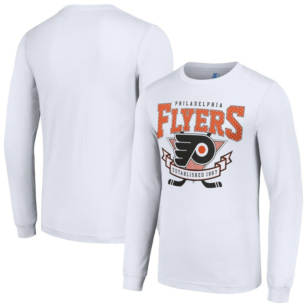 Philadelphia Flyers Starter Team Logo Graphic Long Sleeve T-Shirt White