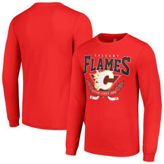 Calgary Flames Starter Team Logo Graphic Long Sleeve T-Shirt Red