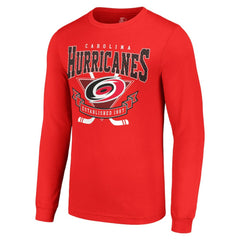 Carolina Hurricanes Starter Team Logo Graphic Long Sleeve T-Shirt Red