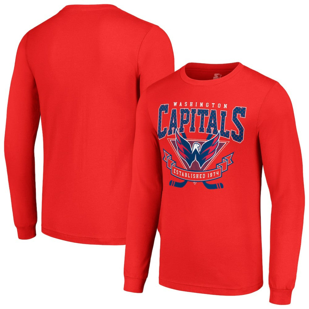 Washington Capitals Starter Team Logo Graphic Long Sleeve T-Shirt Red