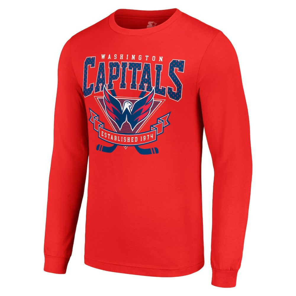 Washington Capitals Starter Team Logo Graphic Long Sleeve T-Shirt Red