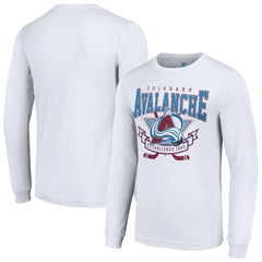 Colorado Avalanche Starter Team Logo Graphic Long Sleeve T-Shirt White
