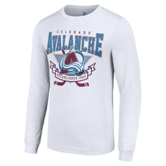 Colorado Avalanche Starter Team Logo Graphic Long Sleeve T-Shirt White