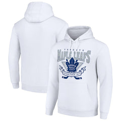 Toronto Maple Leafs Starter Team Logo Graphic Fleece Tri-Blend Pullover Hoodie White