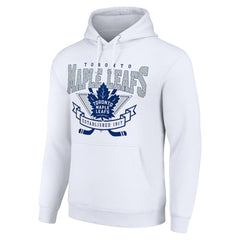 Toronto Maple Leafs Starter Team Logo Graphic Fleece Tri-Blend Pullover Hoodie White