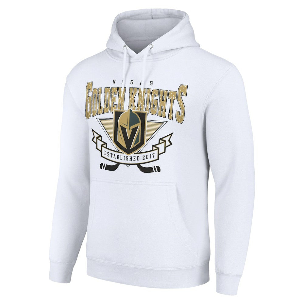 Vegas Golden Knights Starter Team Logo Graphic Fleece Tri-Blend Pullover Hoodie White