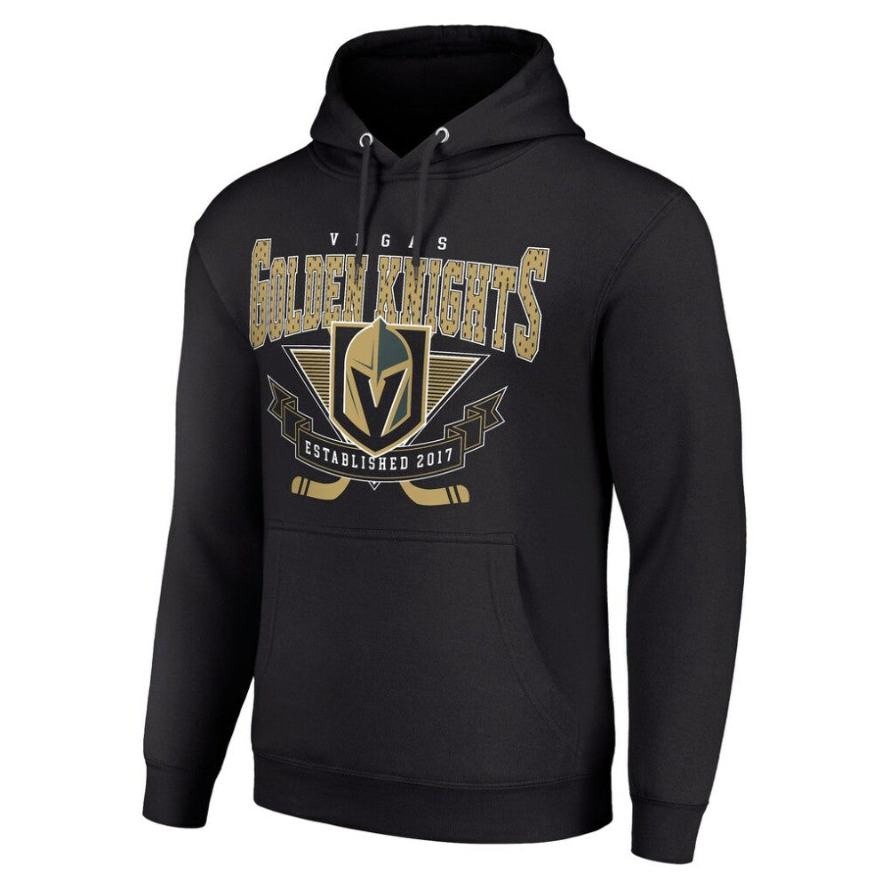 Vegas Golden Knights Starter Team Logo Graphic Fleece Tri-Blend Pullover Hoodie Black