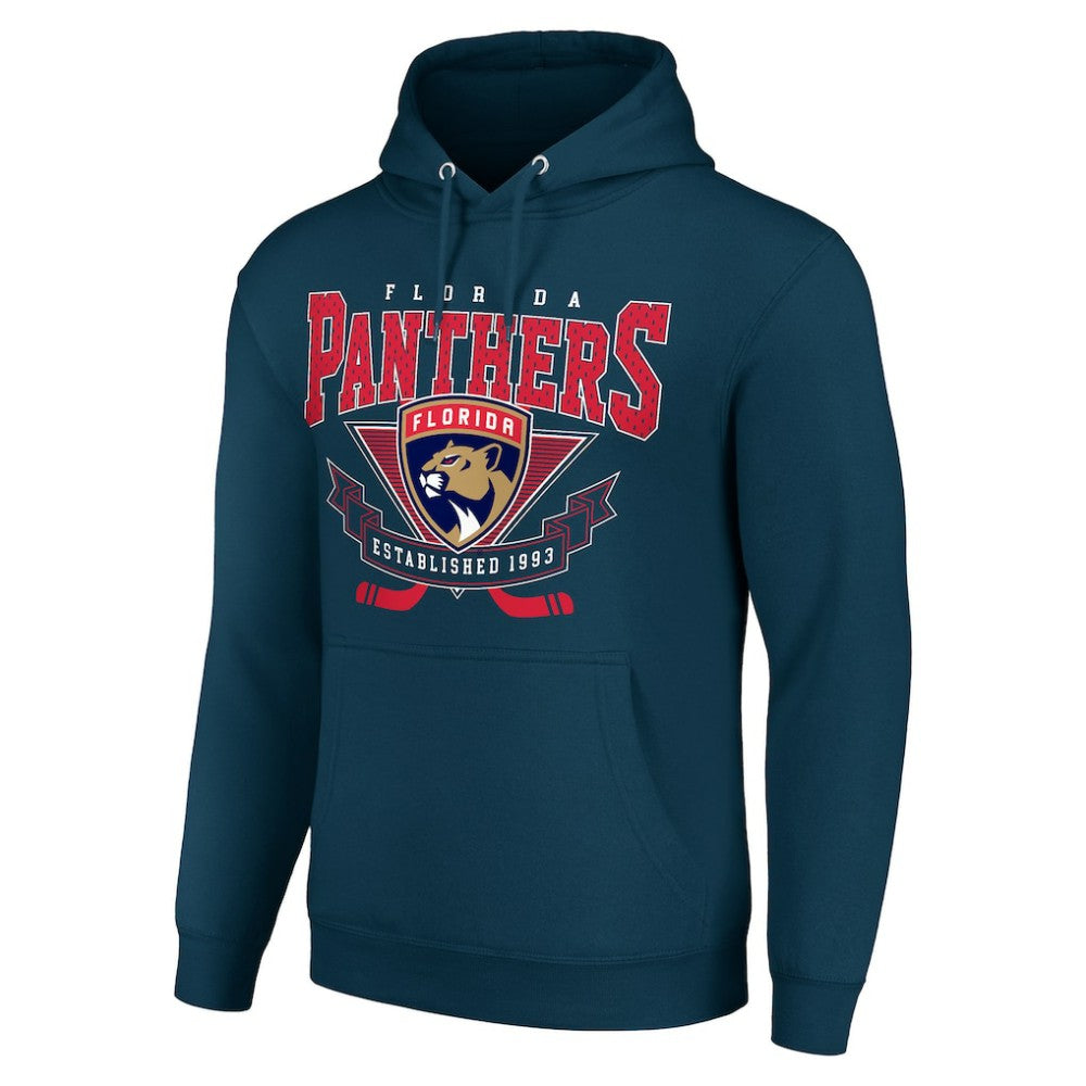 Florida Panthers Starter Team Logo Graphic Fleece Tri-Blend Pullover Hoodie Navy