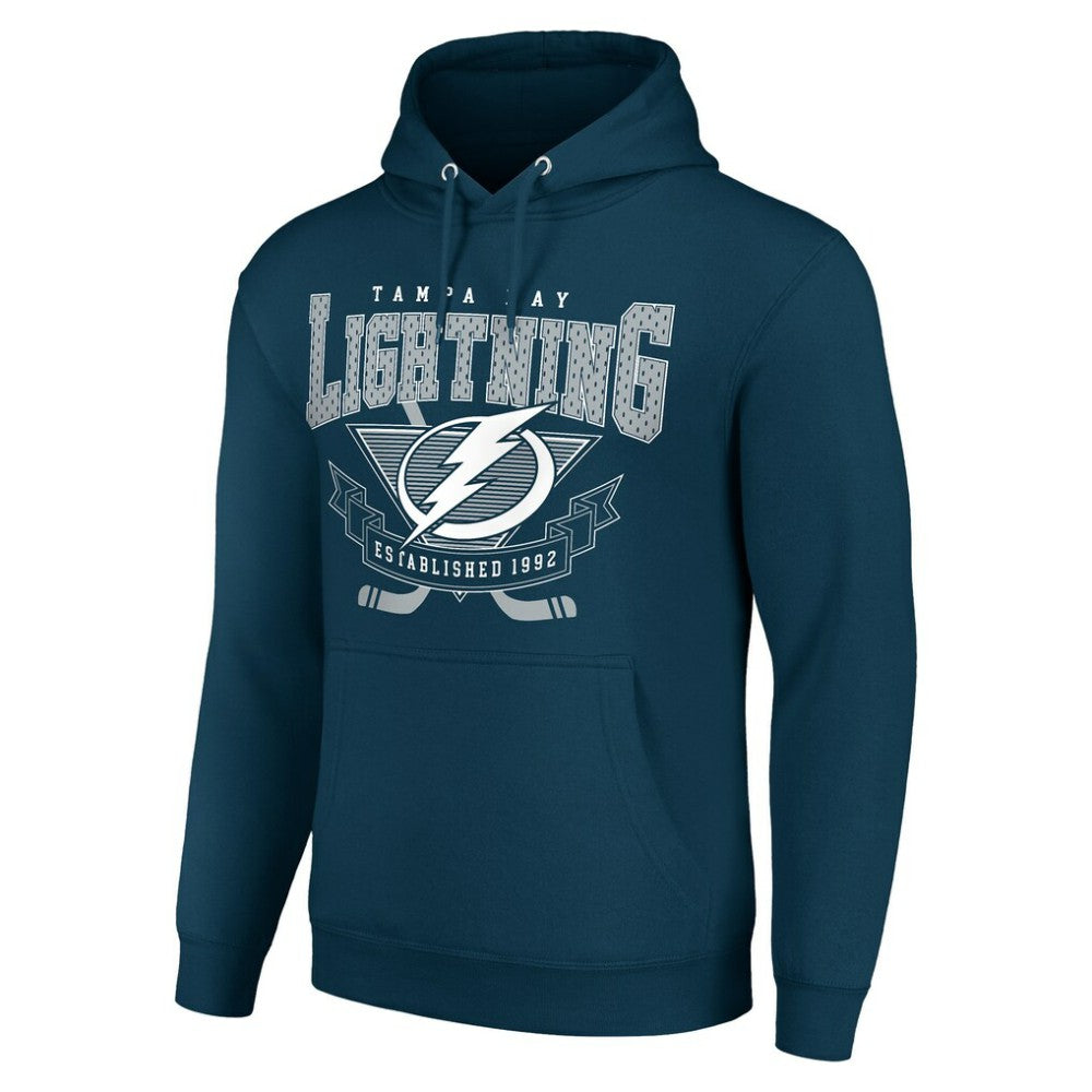 Tampa Bay Lightning Starter Team Logo Graphic Fleece Tri-Blend Pullover Hoodie Navy