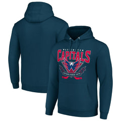 Washington Capitals Starter Team Logo Graphic Fleece Tri-Blend Pullover Hoodie Navy