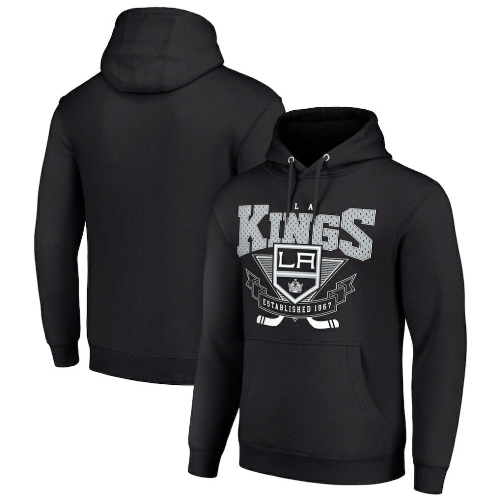 Los Angeles Kings Starter Team Logo Graphic Fleece Tri-Blend Pullover Hoodie Black