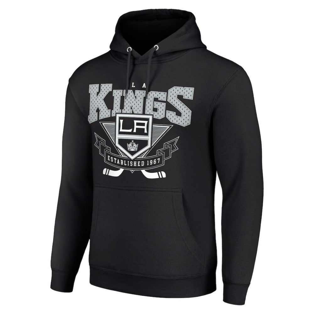 Los Angeles Kings Starter Team Logo Graphic Fleece Tri-Blend Pullover Hoodie Black