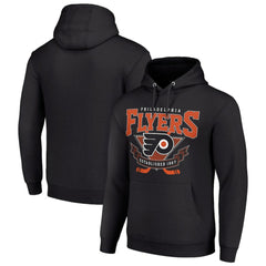 Philadelphia Flyers Starter Team Logo Graphic Fleece Tri-Blend Pullover Hoodie Black