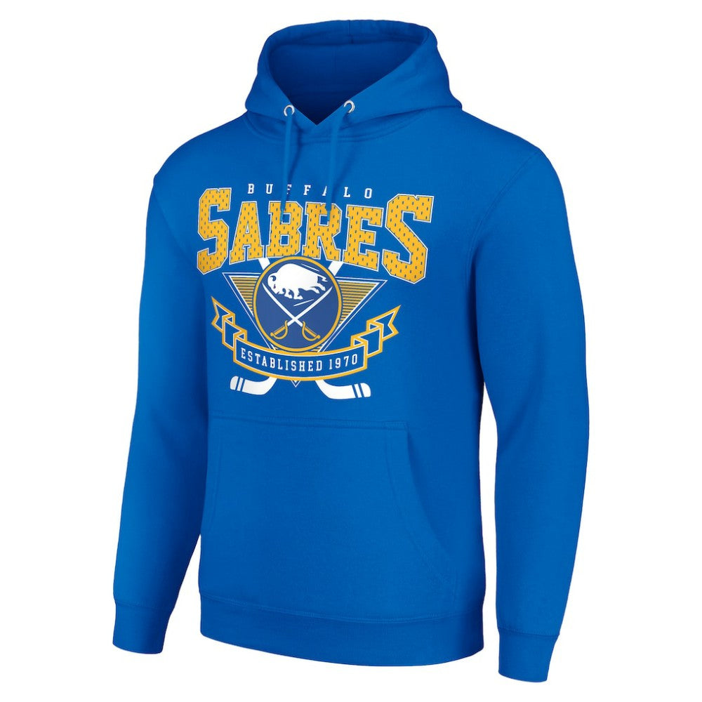 Buffalo Sabres Starter Team Logo Graphic Fleece Tri-Blend Pullover Hoodie Royal