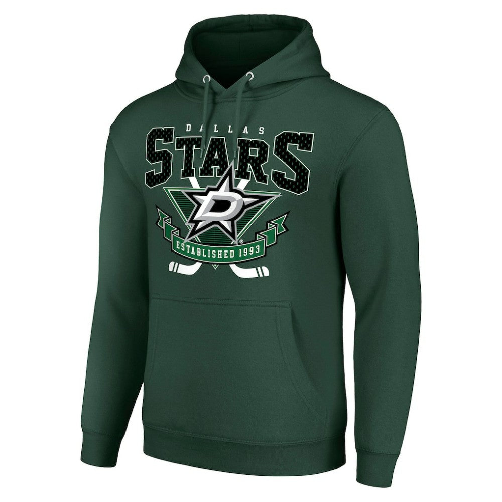Dallas Stars Starter Team Logo Graphic Fleece Tri-Blend Pullover Hoodie Olive