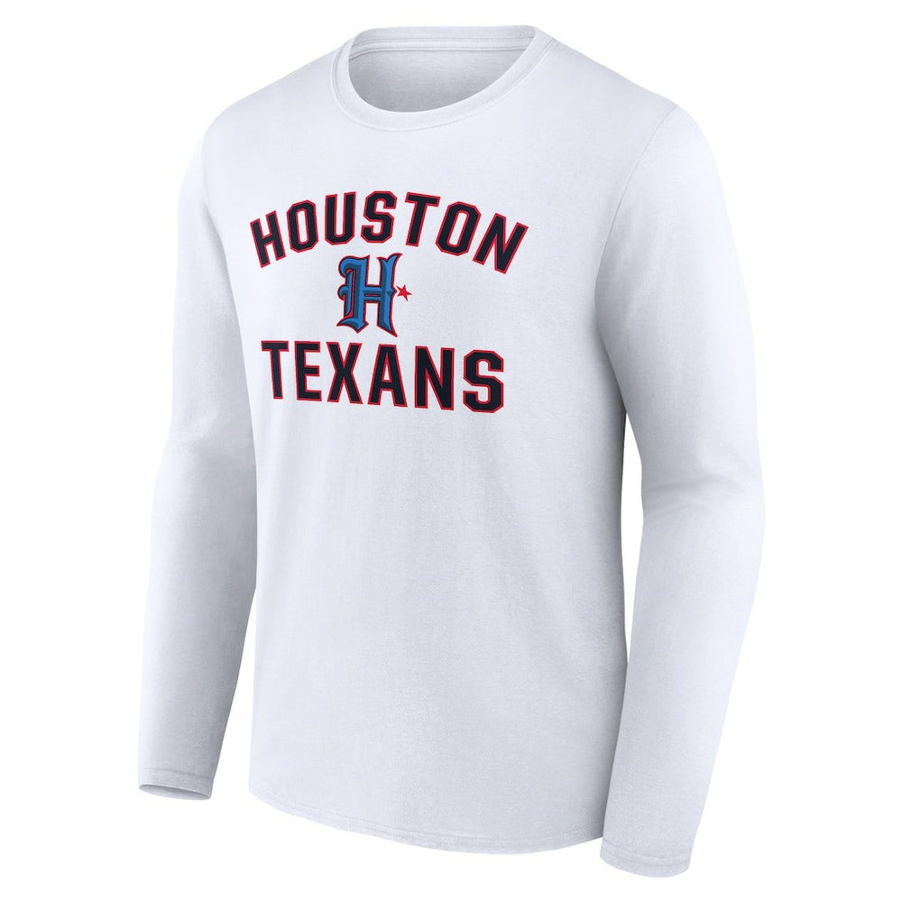 Houston Texans Secondary Logo Victory Arch Long Sleeve T-Shirt - White cheap