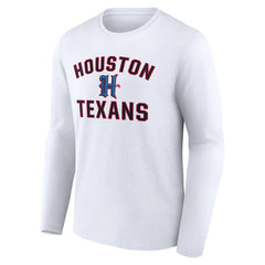Houston Texans Secondary Logo Victory Arch Long Sleeve T-Shirt - White cheap