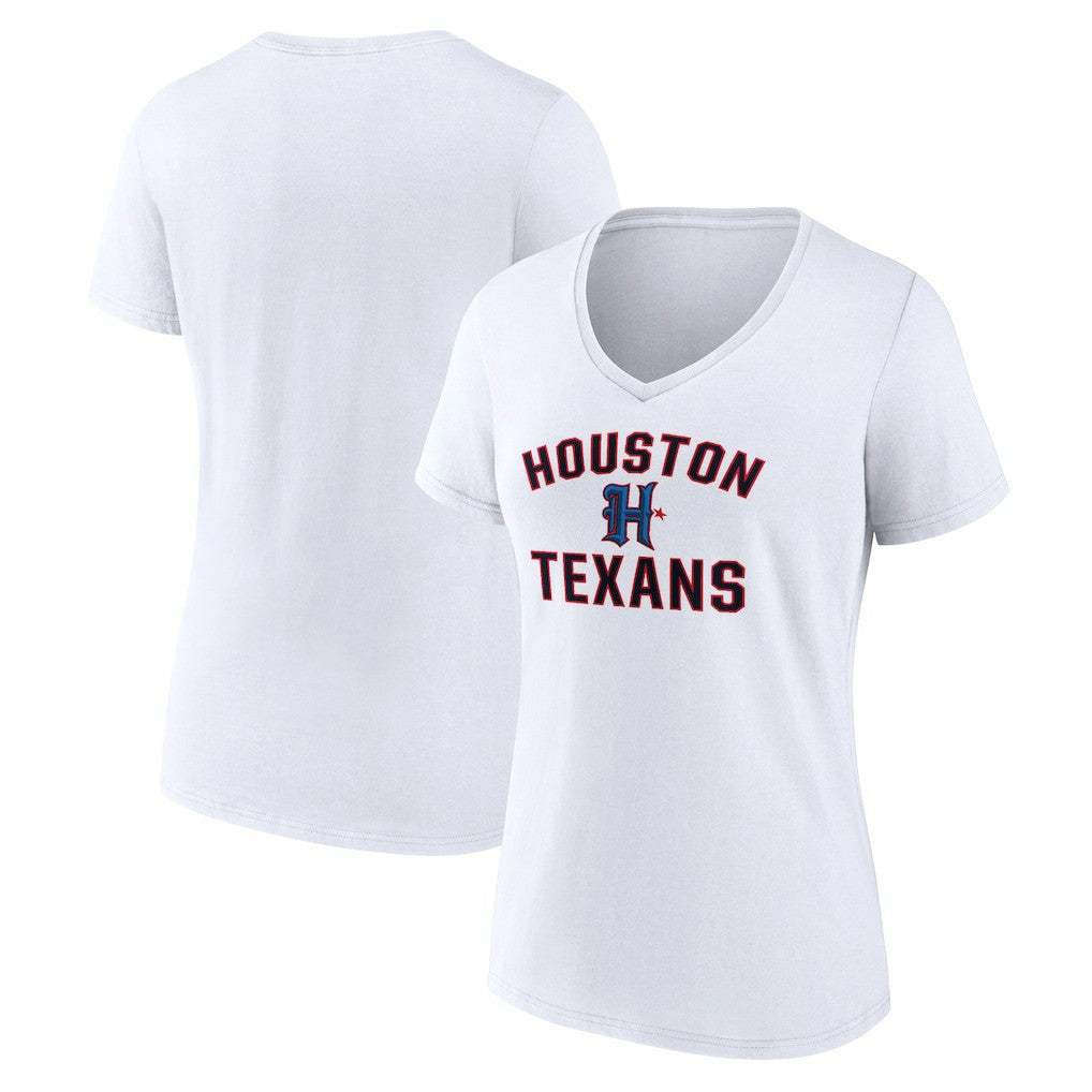 Houston Texans Women's Secondary Logo V-Neck T-Shirt - White online