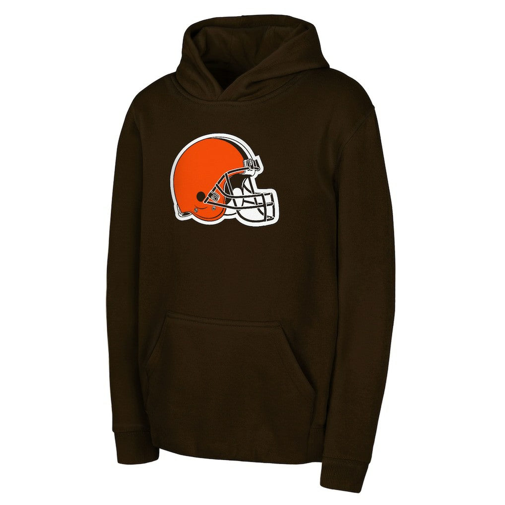 Cleveland Browns Youth Team Logo Pullover Hoodie - Brown sale