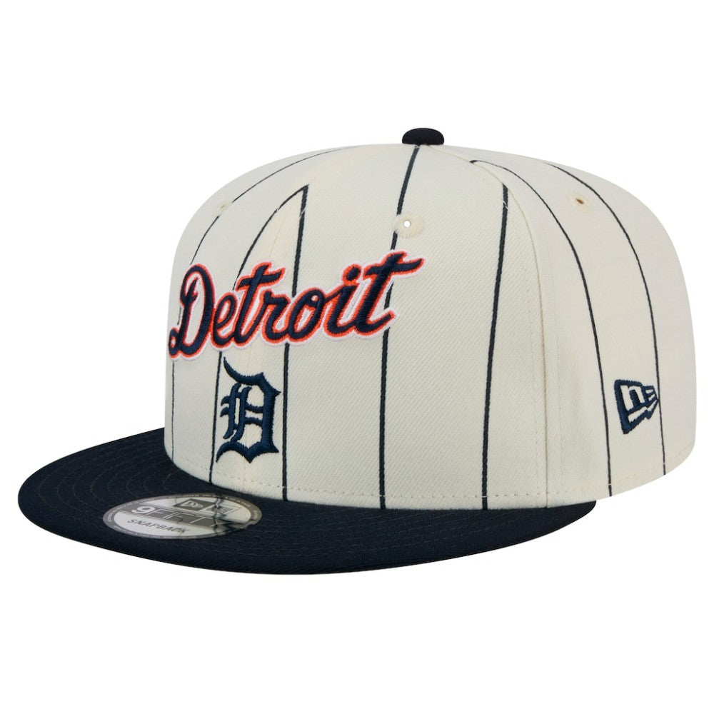 Detroit Tigers Jersey Pinstripe 9FIFTY Snapback Hat - White | New Era