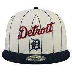 Detroit Tigers Jersey Pinstripe 9FIFTY Snapback Hat - White | New Era