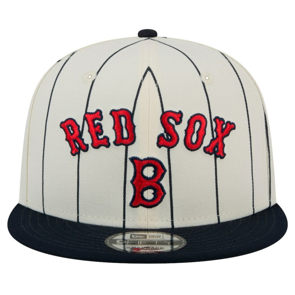 Boston Red Sox Jersey Pinstripe 9FIFTY Snapback Hat - White | New Era