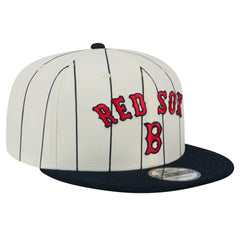 Boston Red Sox Jersey Pinstripe 9FIFTY Snapback Hat - White | New Era
