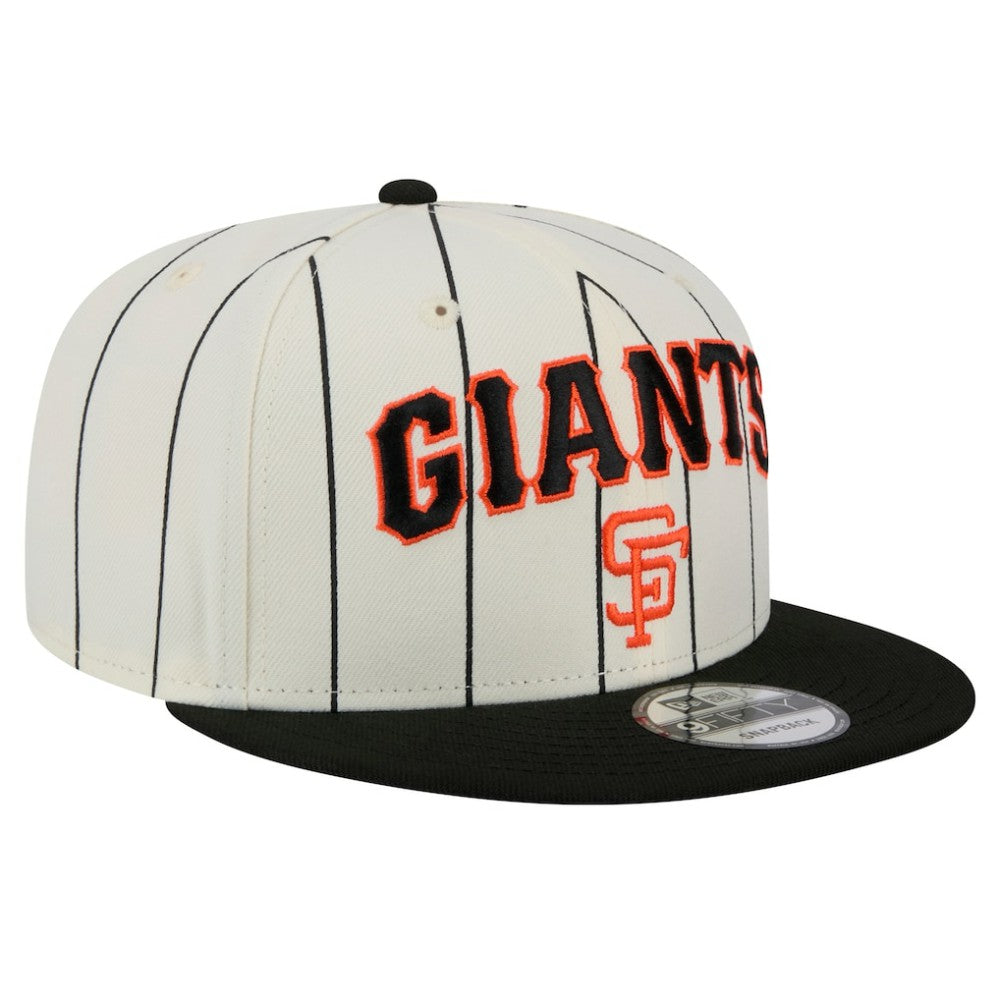 San Francisco Giants Jersey Pinstripe 9FIFTY Snapback Hat - White | New Era