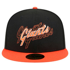 San Francisco Giants Shadow Stitch 59FIFTY Fitted Hat - Black | New Era