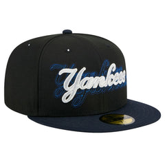 New York Yankees Shadow Stitch 59FIFTY Fitted Hat - Black | New Era