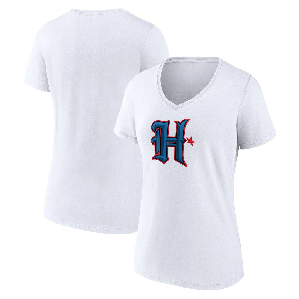 Houston Texans Women's Secondary Logo V-Neck T-Shirt - White online