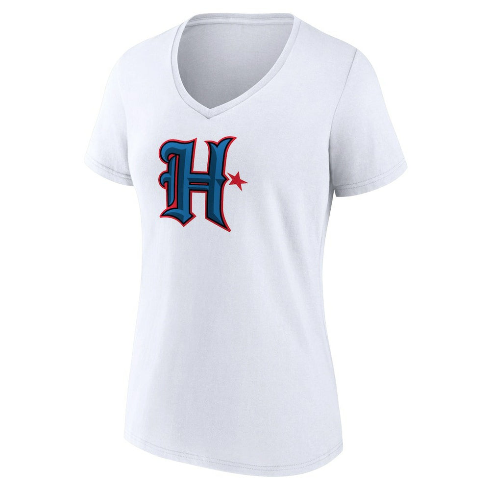 Houston Texans Women's Secondary Logo V-Neck T-Shirt - White online