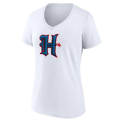 Houston Texans Women's Secondary Logo V-Neck T-Shirt - White online