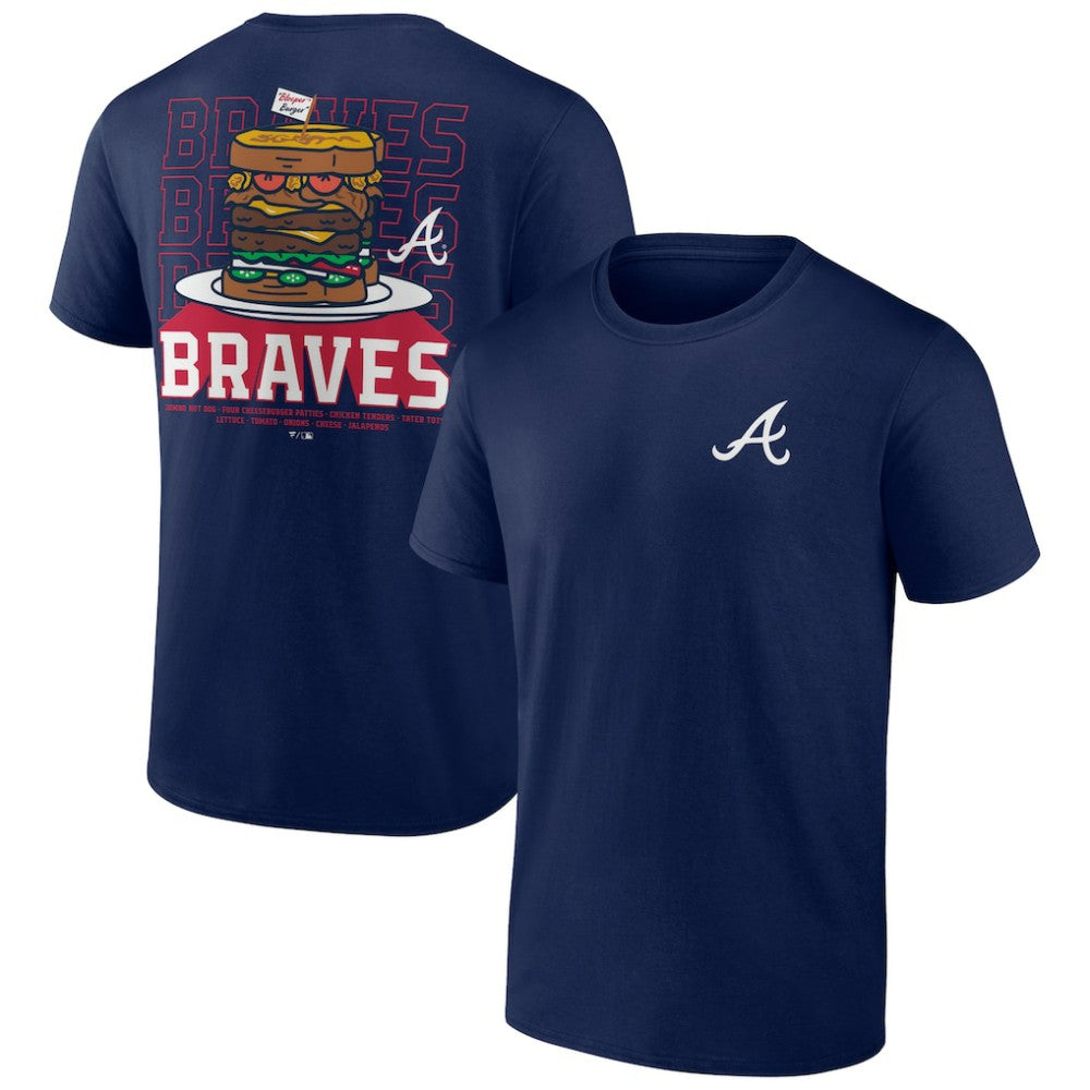 Atlanta Braves Blooper Burger T-Shirt - Navy