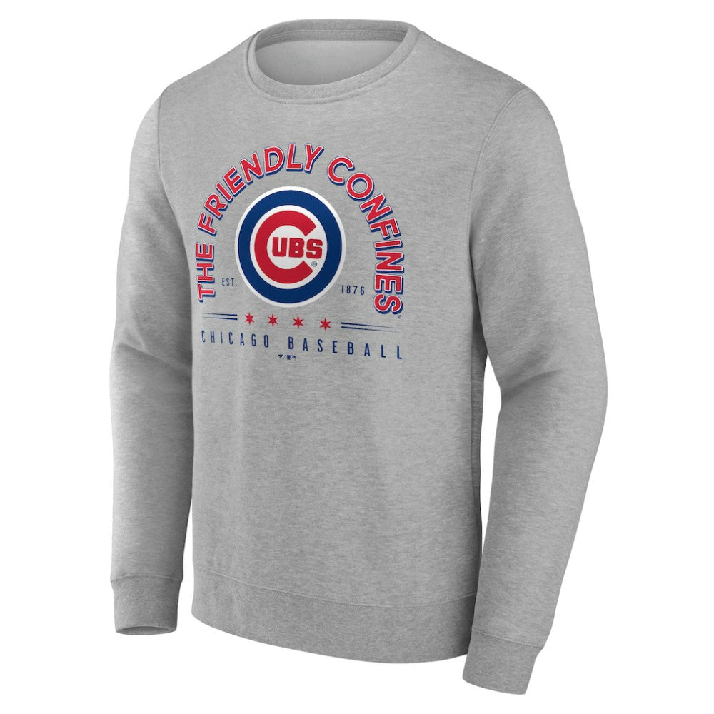 Chicago Cubs Friendly Confines Pullover Sweatshirt - Gray