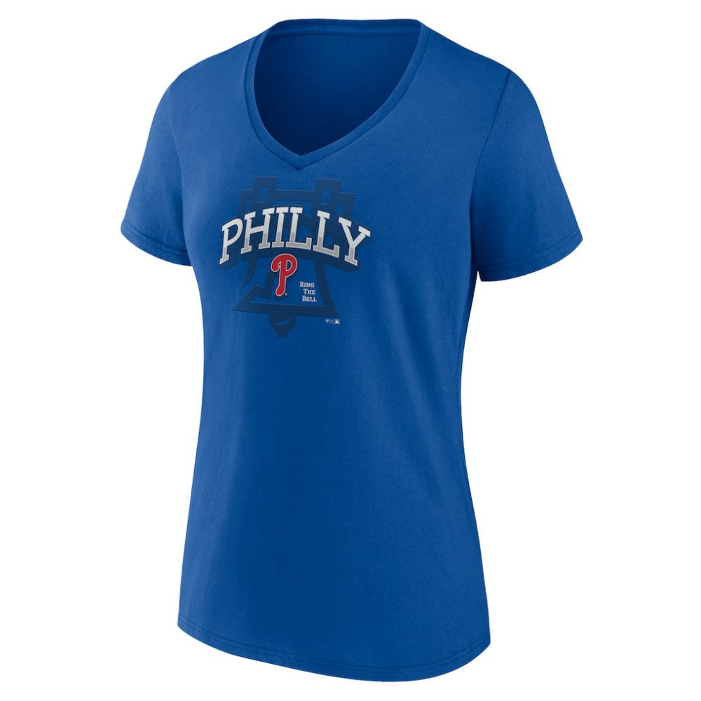 Philadelphia Phillies Women's Philly Cotton V-Neck T-Shirt - Royal