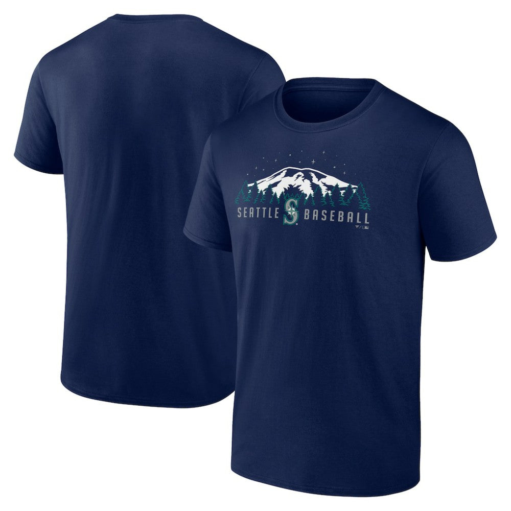 Seattle Mariners Mountains T-Shirt - Navy