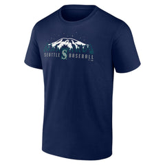 Seattle Mariners Mountains T-Shirt - Navy