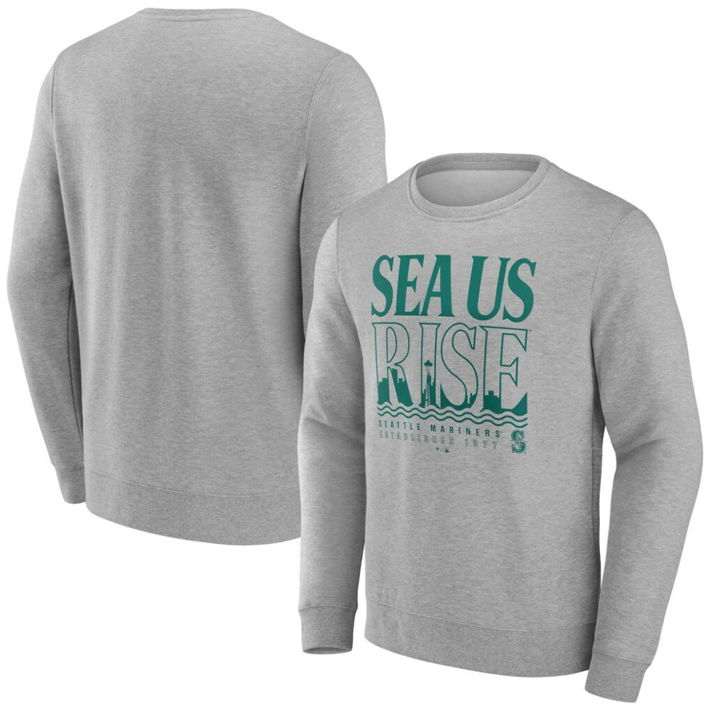Seattle Mariners Sea Us Rise Pullover Sweatshirt - Gray