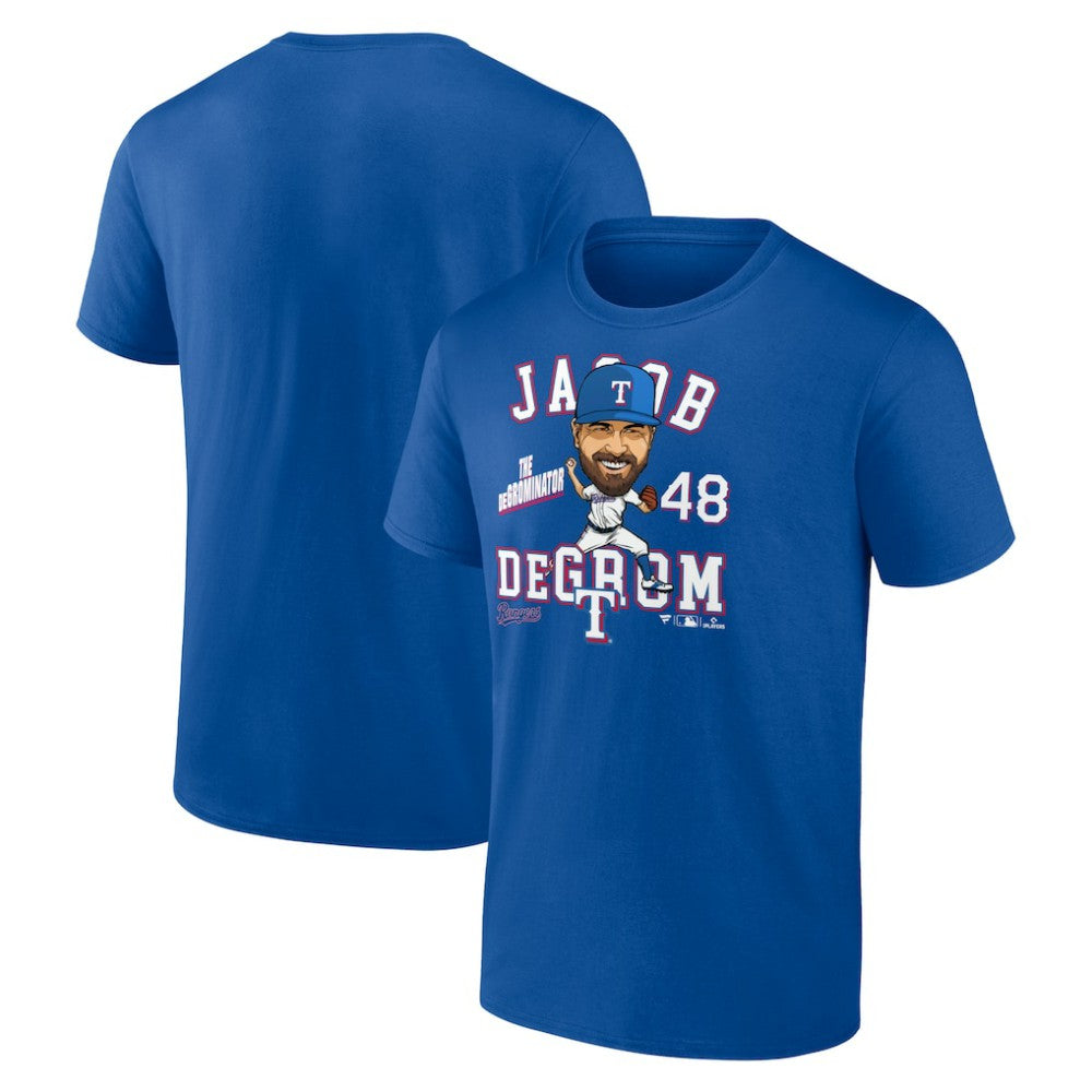 Jacob deGrom Texas Rangers Caricature T-Shirt - Royal